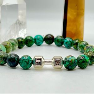 African Turquoise 8mm beads Live Lift Bracelet.